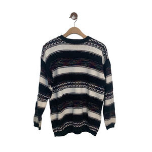 Liz & Co Pullover Sweater Long Sleeve Size Medium? Oversized White Black